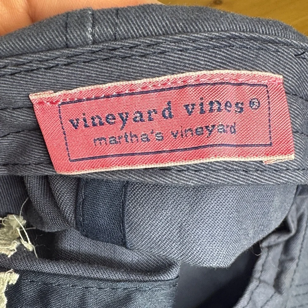 Vineyard Vines Navy Blue Cap with White Embroidery